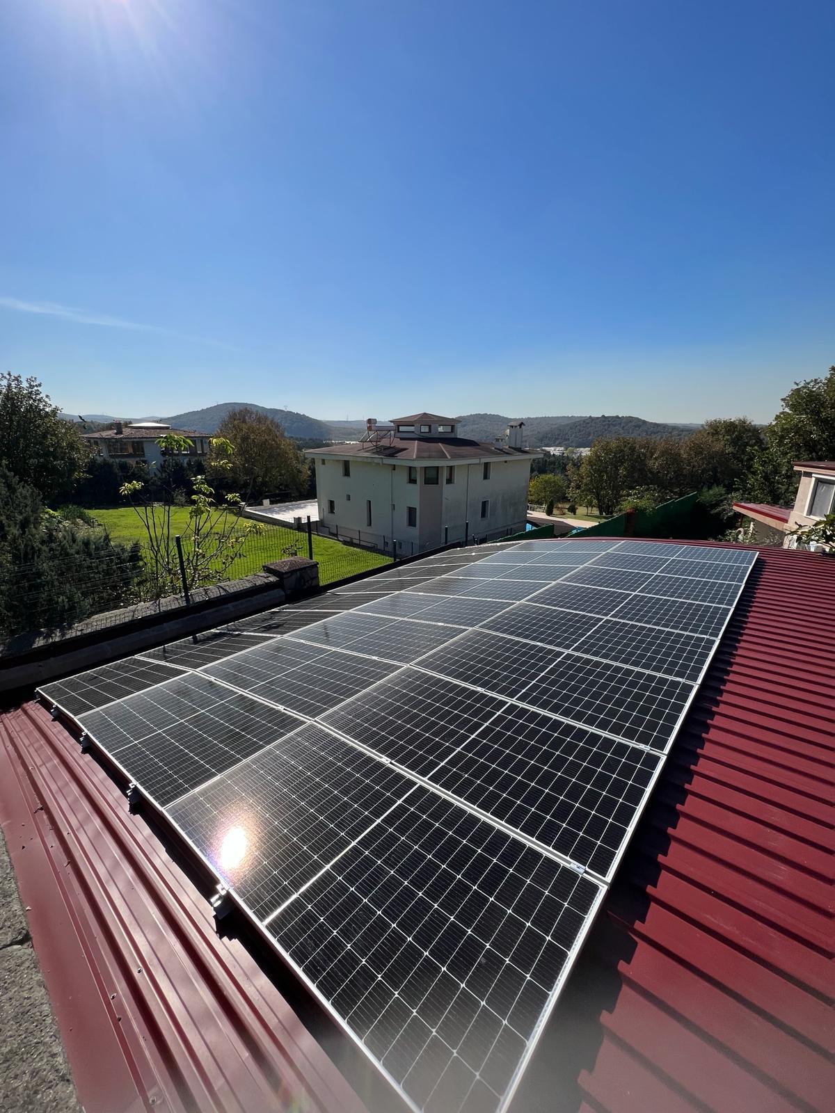 8 kWp solar energy system installed at Kocaeli Vineyard House by Promer Energy