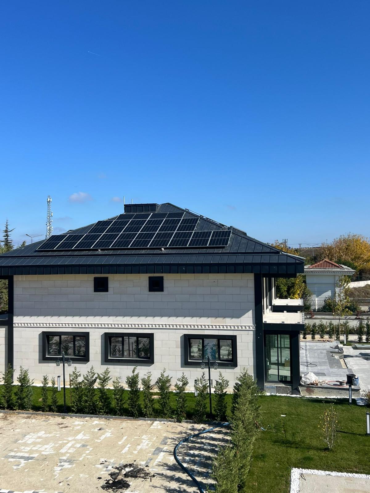15 kWp solar panel system installed on the roof of Park Villa Homes.